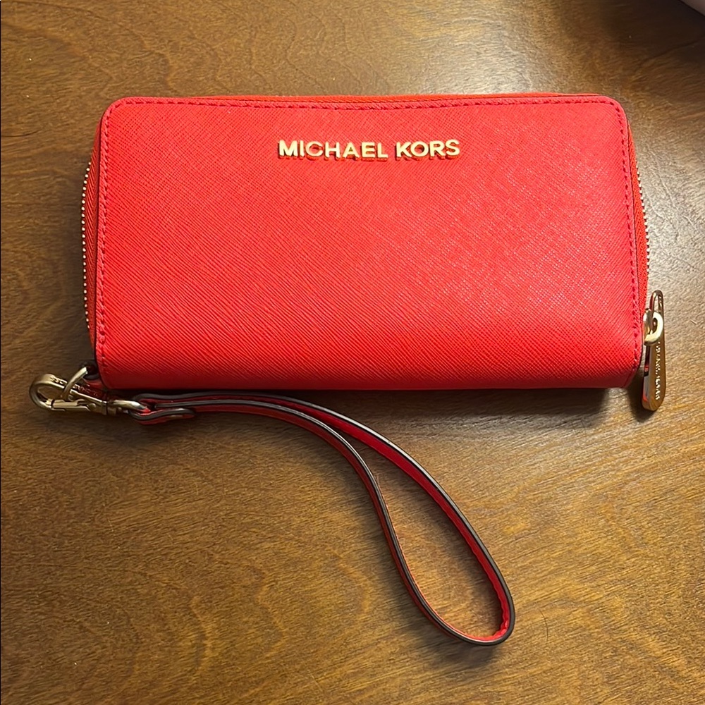 Michael Kors Vibrant Red Wristlet